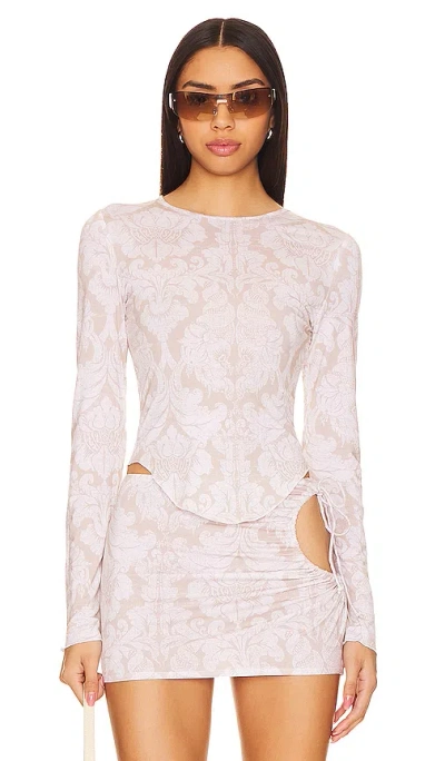 Miaou Etta Top In Baroque Tan