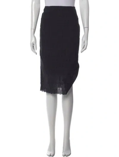 Pre-owned Miaou Eyelet Trim Knee-length Skirt In Multi