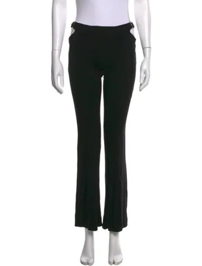 Pre-owned Miaou Flared Pants In Black