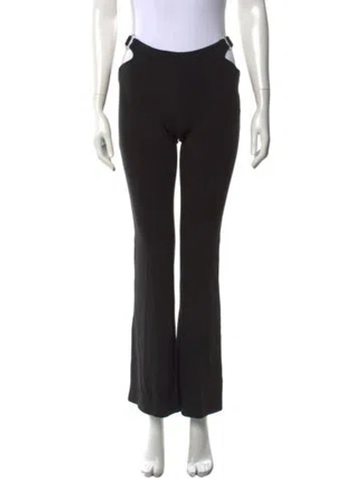 Pre-owned Miaou Flared Pants In Black