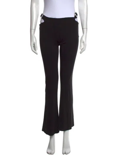 Pre-owned Miaou Flared Pants In Black