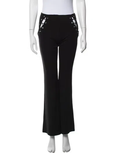 Pre-owned Miaou Flared Pants In Black