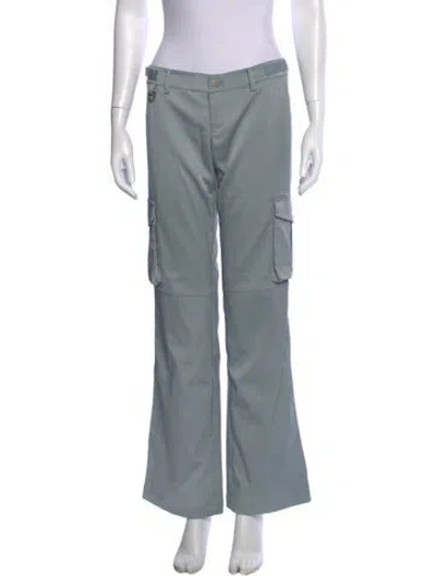 Pre-owned Miaou Flared Pants In Blue