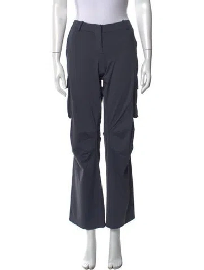 Pre-owned Miaou Flared Pants In Blue