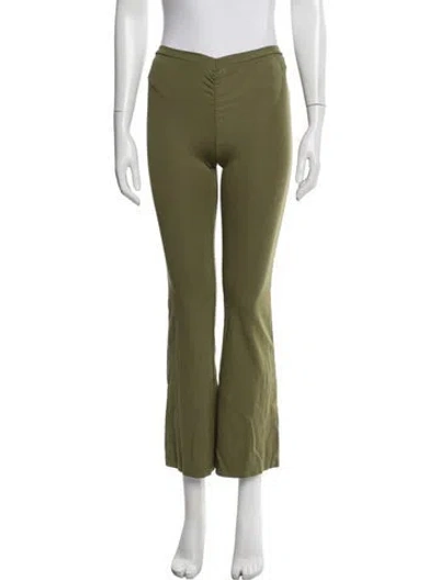 Pre-owned Miaou Flared Pants In Green