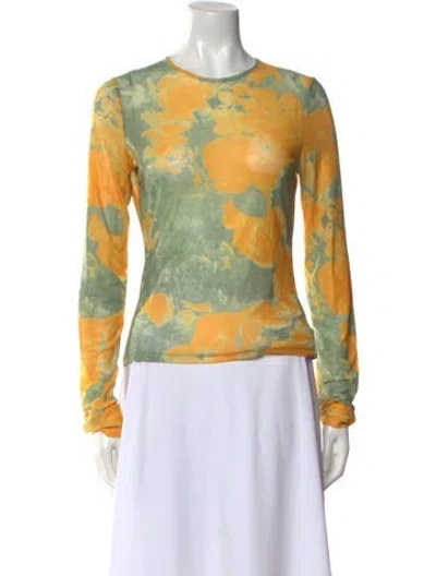 Pre-owned Miaou Floral Print Crew Neck Sweatshirt In Multi