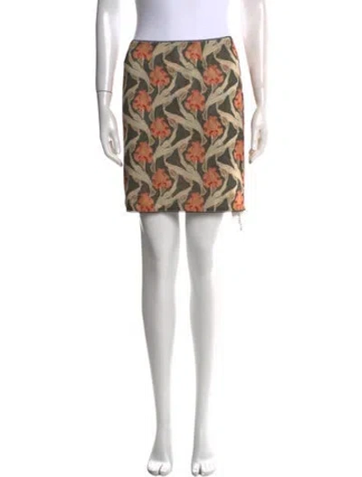 Pre-owned Miaou Floral Print Mini Skirt
