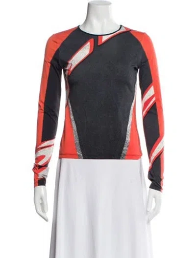 Pre-owned Miaou Graphic Print Crew Neck Top In White