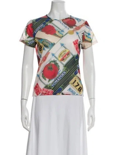 Pre-owned Miaou Graphic Print Crew Neck T-shirt In Red