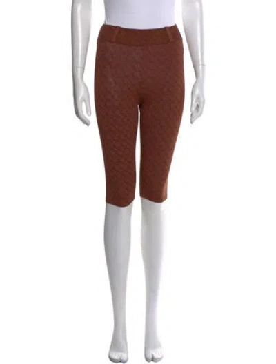Pre-owned Miaou Graphic Print Knee-length Shorts W/ Tags In Brown