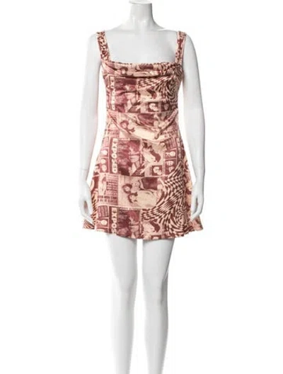 Pre-owned Miaou Graphic Print Mini Dress