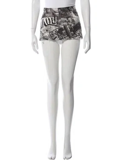 Pre-owned Miaou Graphic Print Mini Skirt In Green