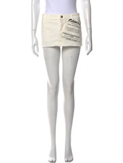 Pre-owned Miaou Graphic Print Mini Skirt In Neutral