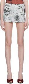 Miaou Gray Binx Miniskirt In Paradiso