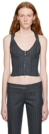 Miaou Gray Hannah Jewett Edition Valda Tank Top In Brixton Stripe