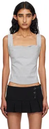 Miaou Gray Luna Tank Top In Gray