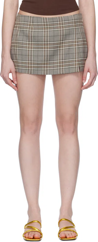 Miaou Gray Micro Miniskirt