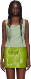 Miaou Green Imogene Corset In Sage