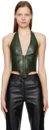 Miaou Green Mara Corset In Forest
