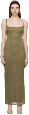 Miaou Green Thais Maxi Dress In Hunter