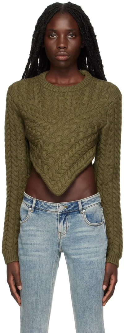 Miaou Green Vela Turtleneck In Olive