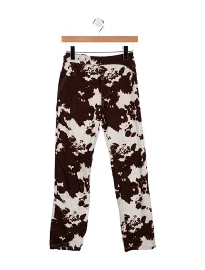 Pre-owned Miaou High-rise Straight Leg Jeans In Brown