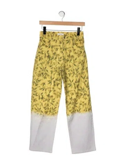 Pre-owned Miaou High-rise Straight Leg Jeans In Green
