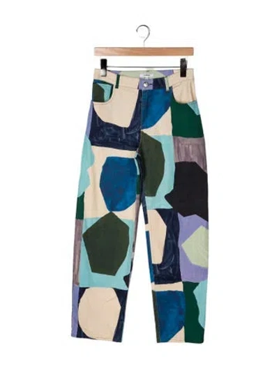 Pre-owned Miaou High-rise Straight Leg Jeans In Multi