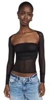 Miaou Iris Top Jet Black In Jet Black