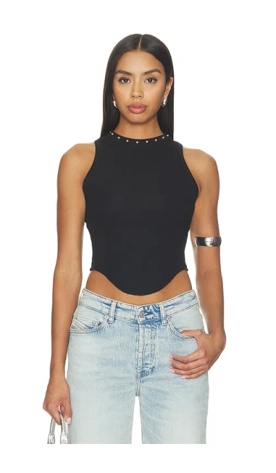 Miaou Jinx Tank Top In Black