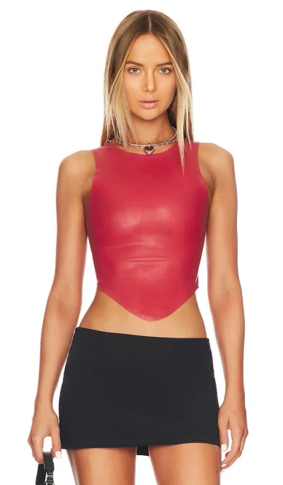 Miaou Jinx Top In Burgundy