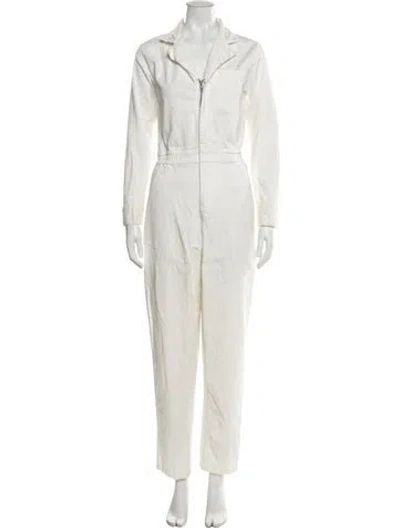 Pre-owned Miaou Jumpsuit In White