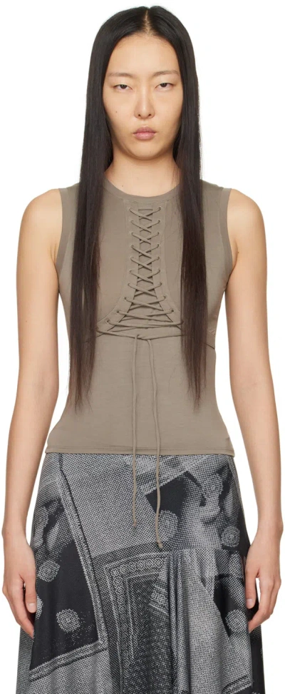 Miaou Khaki Zora Tank Top In Fox