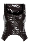 MIAOU KIRA QUILTED FAUX LEATHER CORSET TOP