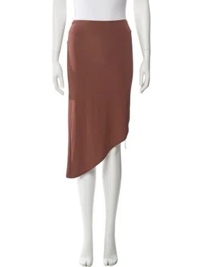 Pre-owned Miaou Knee-length Skirt In Brown