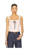 Miaou Laced Imogene Corset In Rose