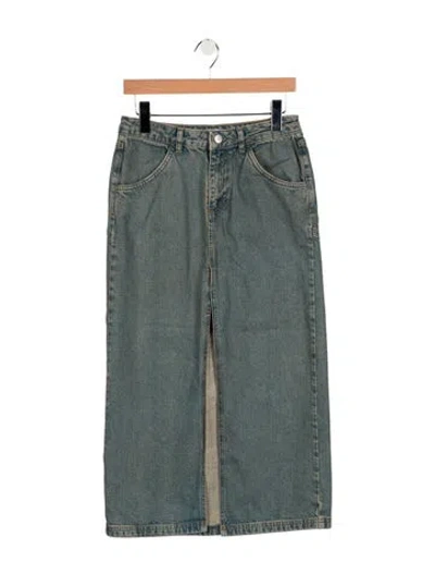 Pre-owned Miaou Long Skirt In Blue