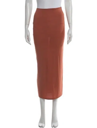 Pre-owned Miaou Long Skirt In Orange