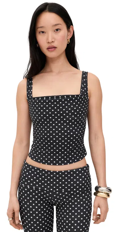 Miaou Luna Top Black Small Dot