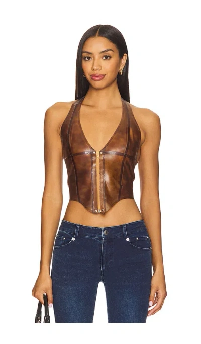 Miaou Mara Corset In Brown