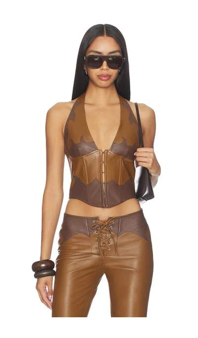 Miaou Mara Corset In Brown