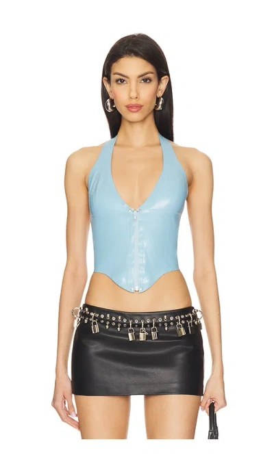 Miaou Mara Corset In Baby Blue