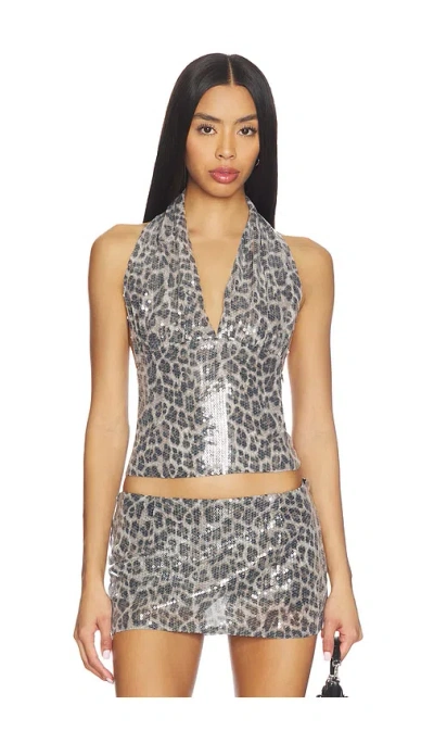 Miaou Mathilde 탑 In Animal Print