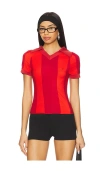 Miaou Mel Top In 红色条纹