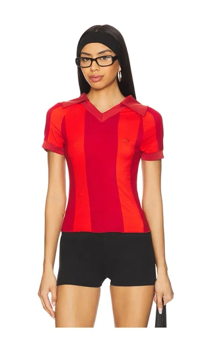 Miaou Mel Top In 红色条纹