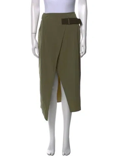 Pre-owned Miaou Midi Length Skirt In Green
