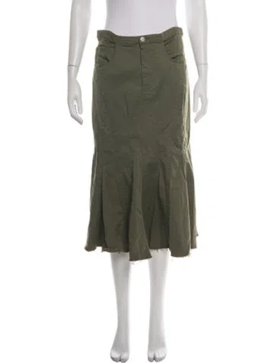 Pre-owned Miaou Midi Length Skirt In Green
