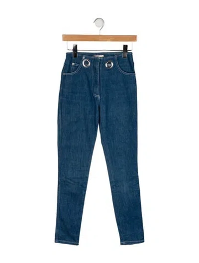 Pre-owned Miaou Mid-rise Skinny Leg Jeans In Blue