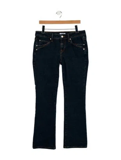 Pre-owned Miaou Mid-rise Wide Leg Jeans In Blue