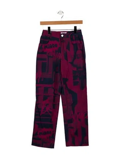 Pre-owned Miaou Mid-rise Wide Leg Jeans In Multi